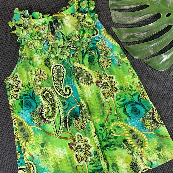Sioni Tops - Sioni Sleeveless Blouse Layers of Ruffles